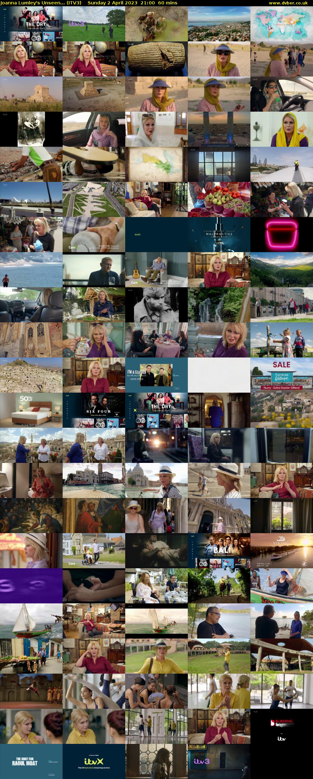 Joanna Lumley's Unseen... (ITV3) Sunday 2 April 2023 21:00 - 22:00