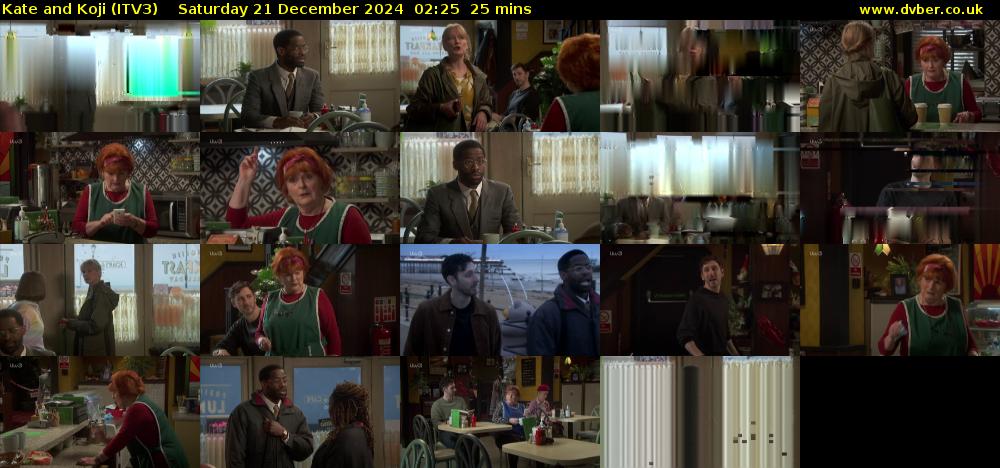 Kate and Koji (ITV3) Saturday 21 December 2024 02:25 - 02:50