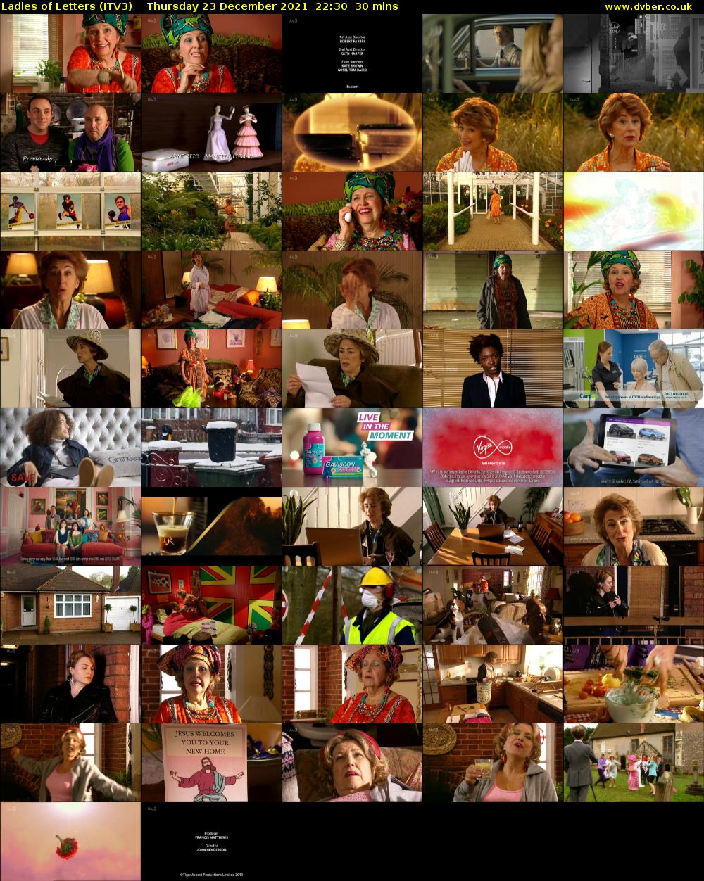 Ladies of Letters (ITV3) Thursday 23 December 2021 22:30 - 23:00