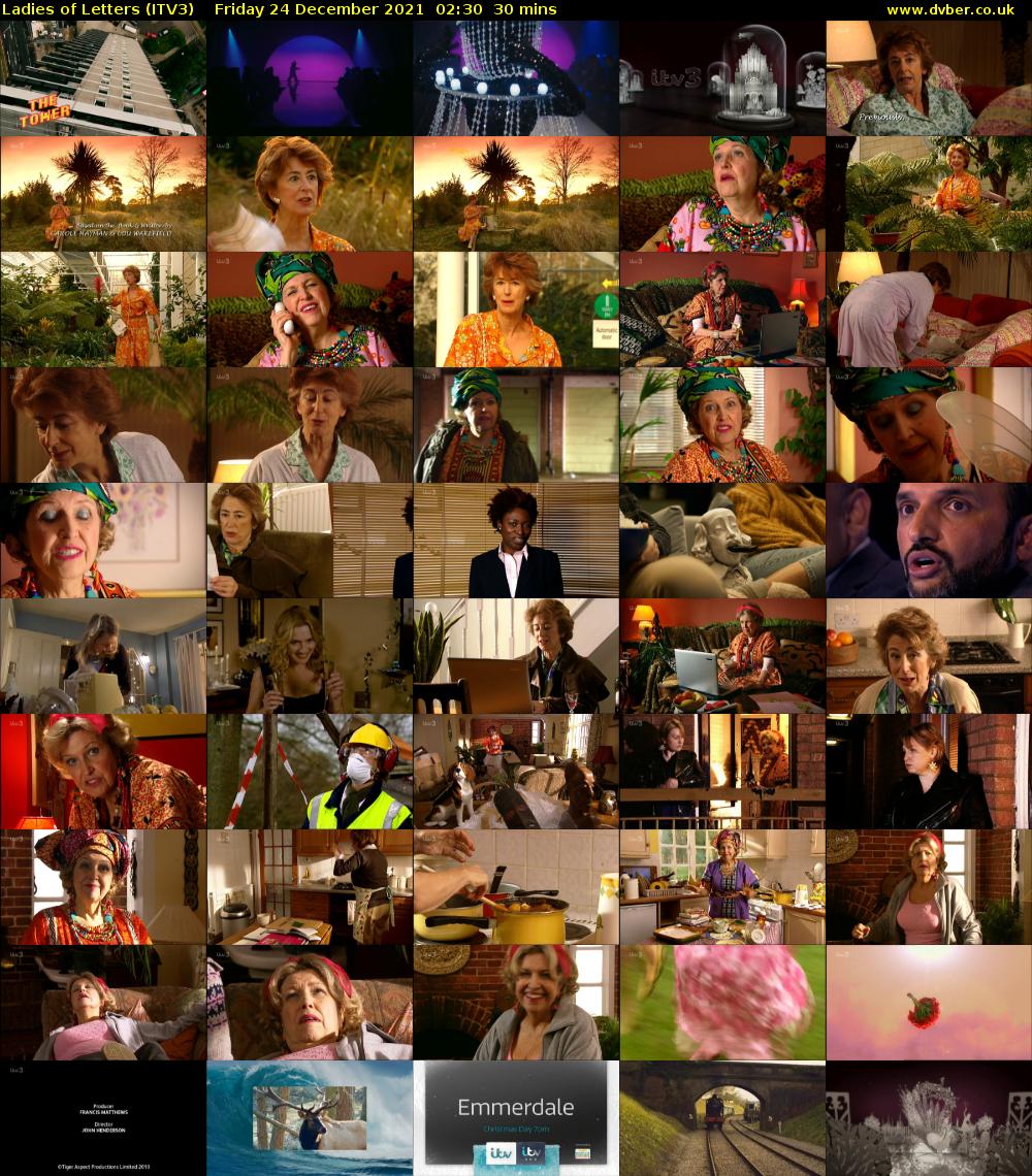 Ladies of Letters (ITV3) Friday 24 December 2021 02:30 - 03:00
