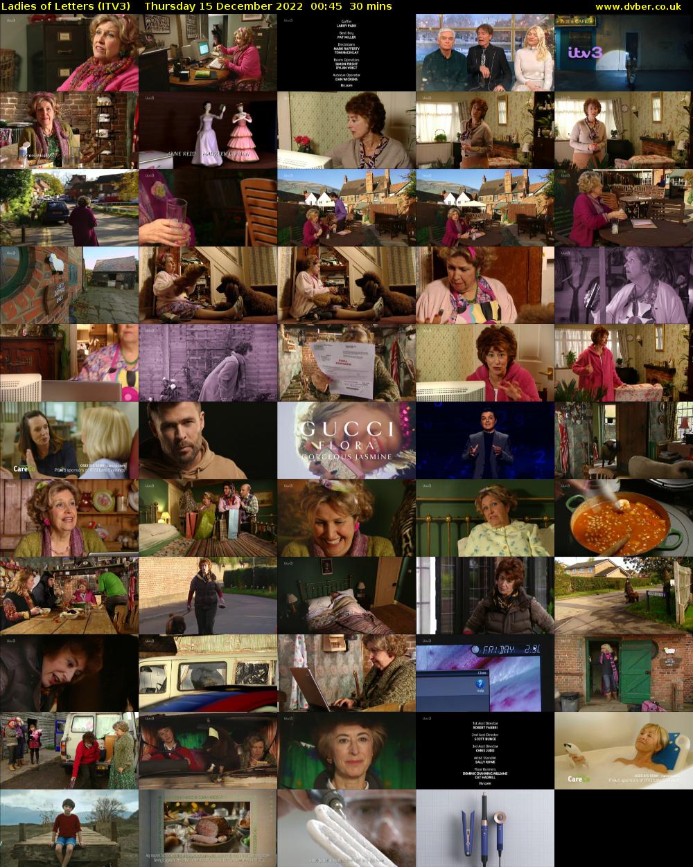 Ladies of Letters (ITV3) Thursday 15 December 2022 00:45 - 01:15