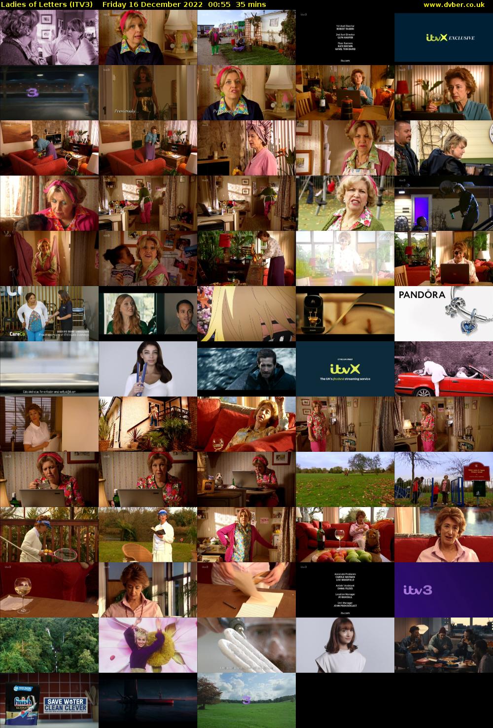 Ladies of Letters (ITV3) Friday 16 December 2022 00:55 - 01:30