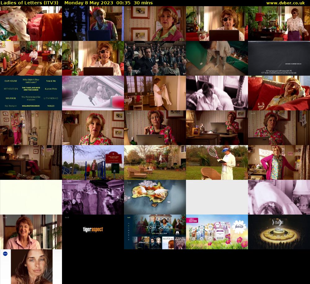 Ladies of Letters (ITV3) Monday 8 May 2023 00:35 - 01:05