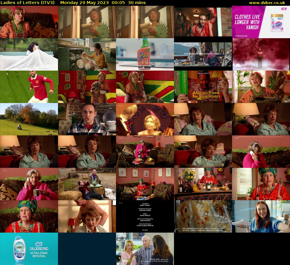 Ladies of Letters (ITV3) Monday 29 May 2023 00:05 - 00:35