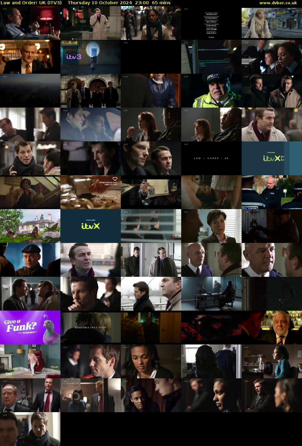 Law and Order: UK (ITV3) Thursday 10 October 2024 23:00 - 00:05