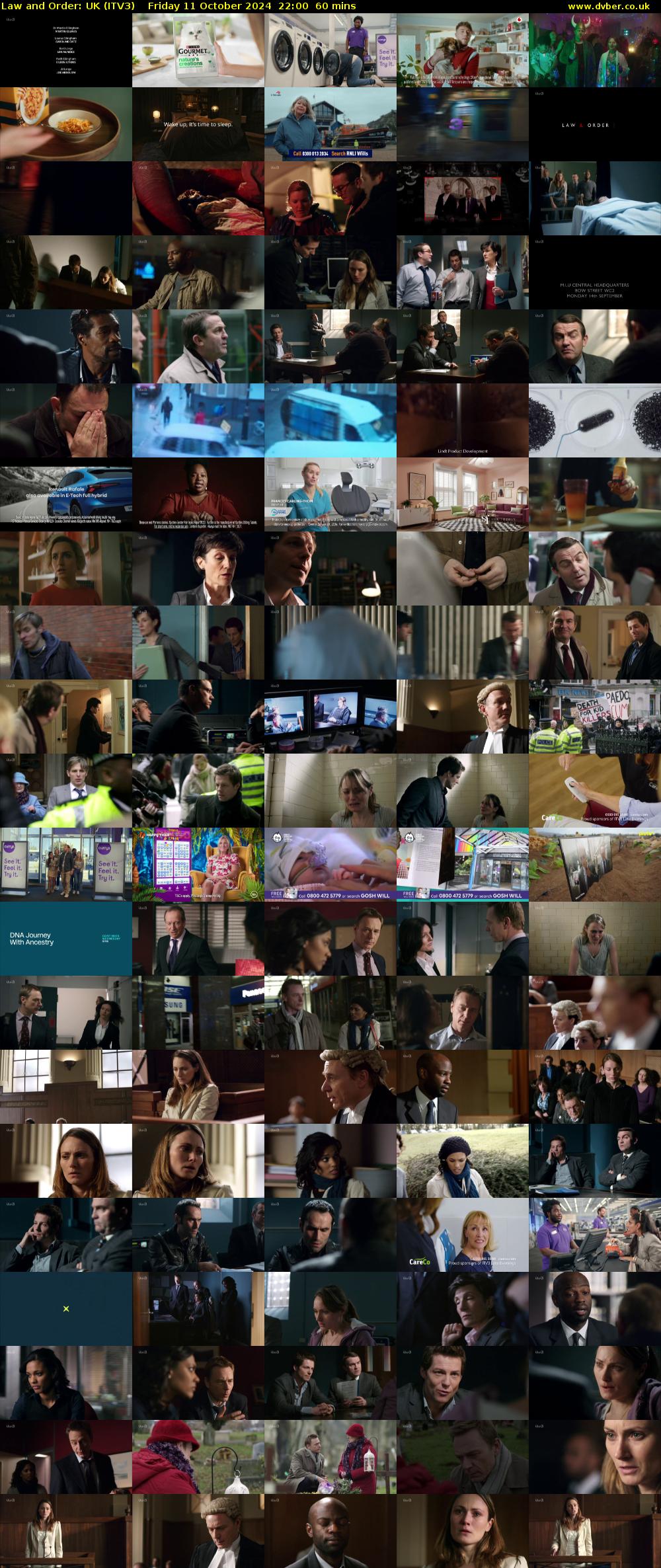 Law and Order: UK (ITV3) Friday 11 October 2024 22:00 - 23:00