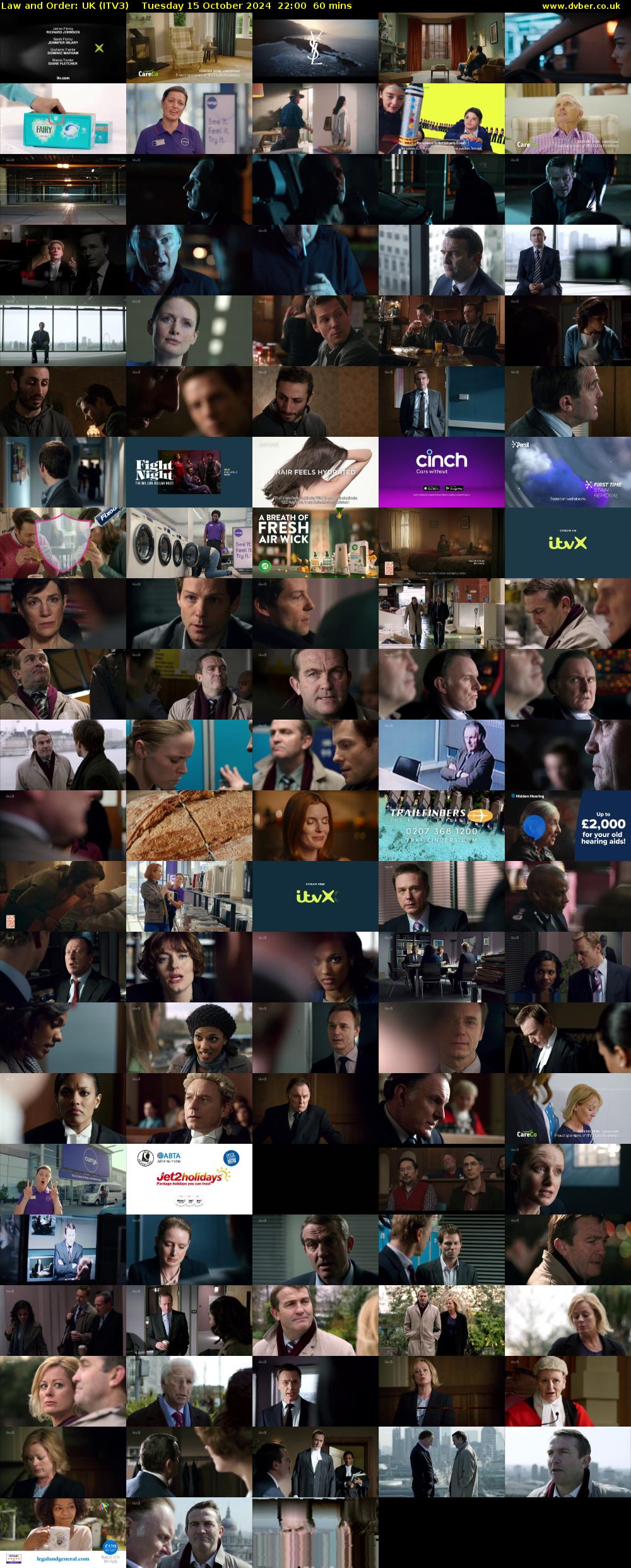 Law and Order: UK (ITV3) Tuesday 15 October 2024 22:00 - 23:00