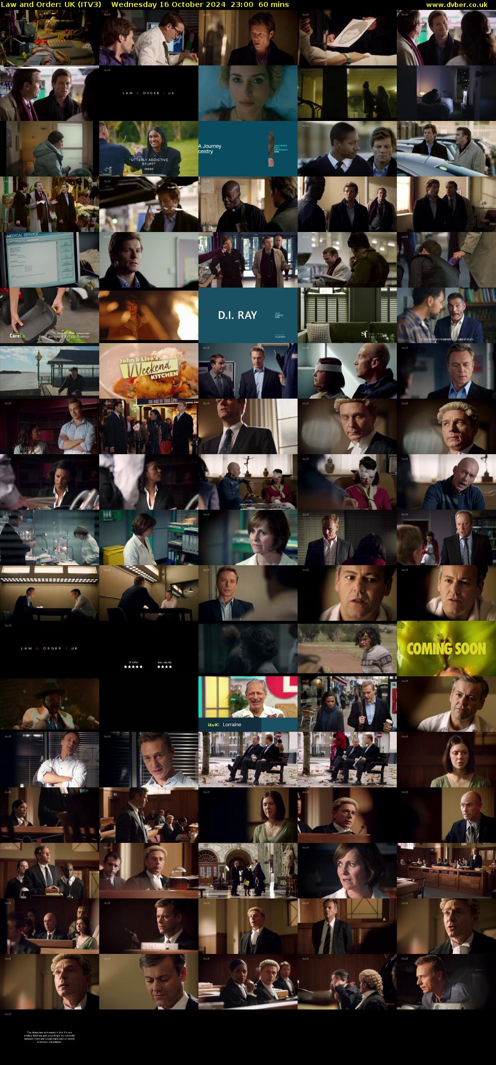 Law and Order: UK (ITV3) Wednesday 16 October 2024 23:00 - 00:00