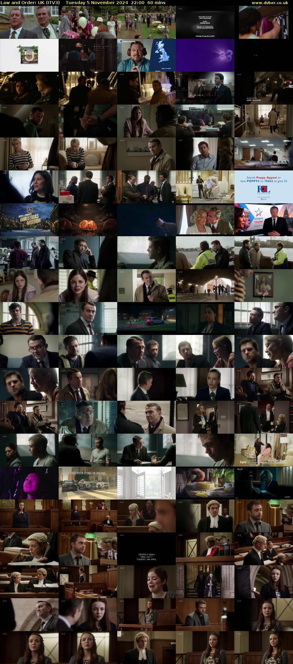 Law and Order: UK (ITV3) Tuesday 5 November 2024 22:00 - 23:00