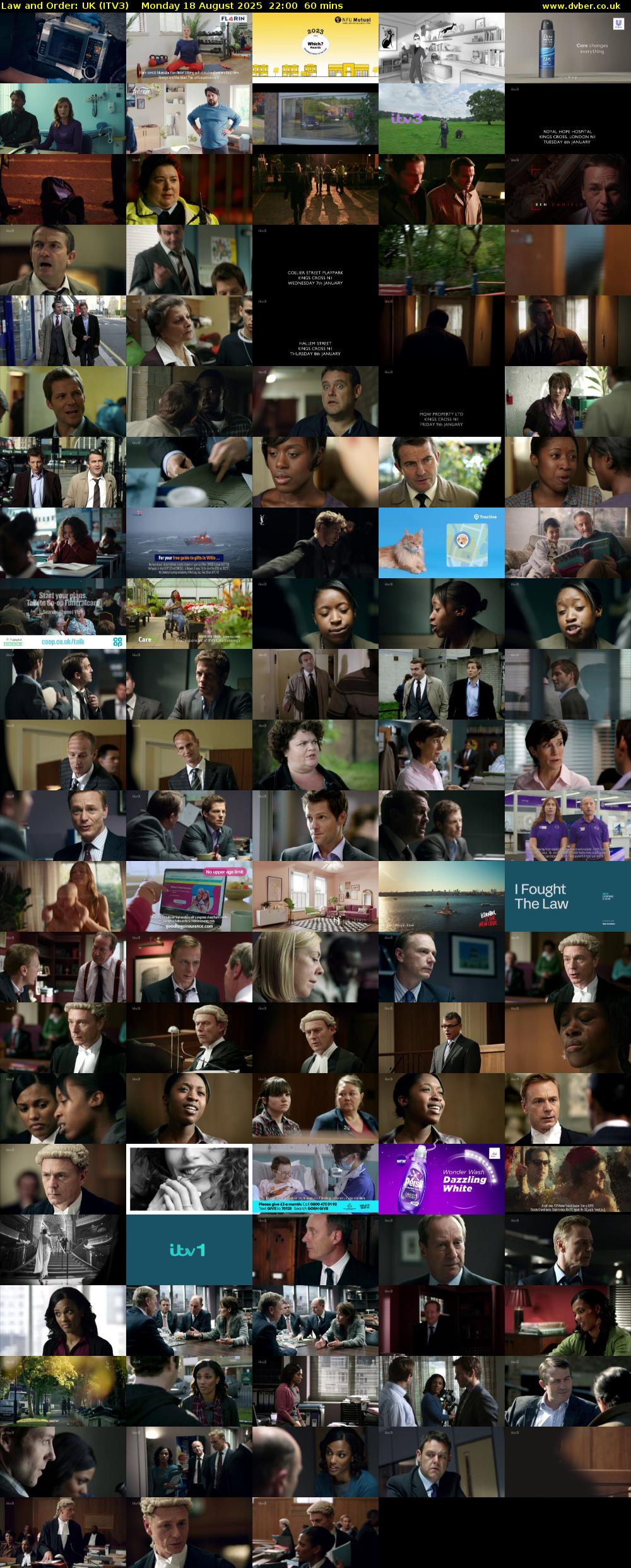 Law and Order: UK (ITV3) Monday 18 August 2025 22:00 - 23:00