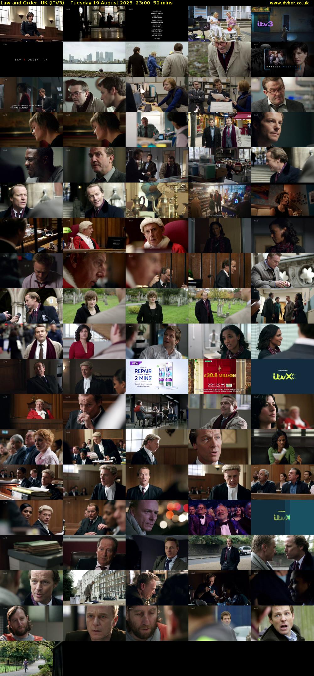 Law and Order: UK (ITV3) Tuesday 19 August 2025 23:00 - 23:50
