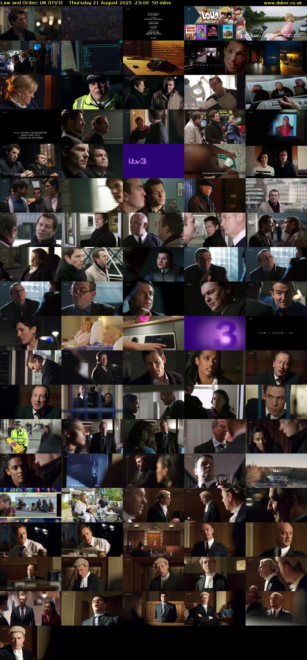 Law and Order: UK (ITV3) Thursday 21 August 2025 23:00 - 23:50