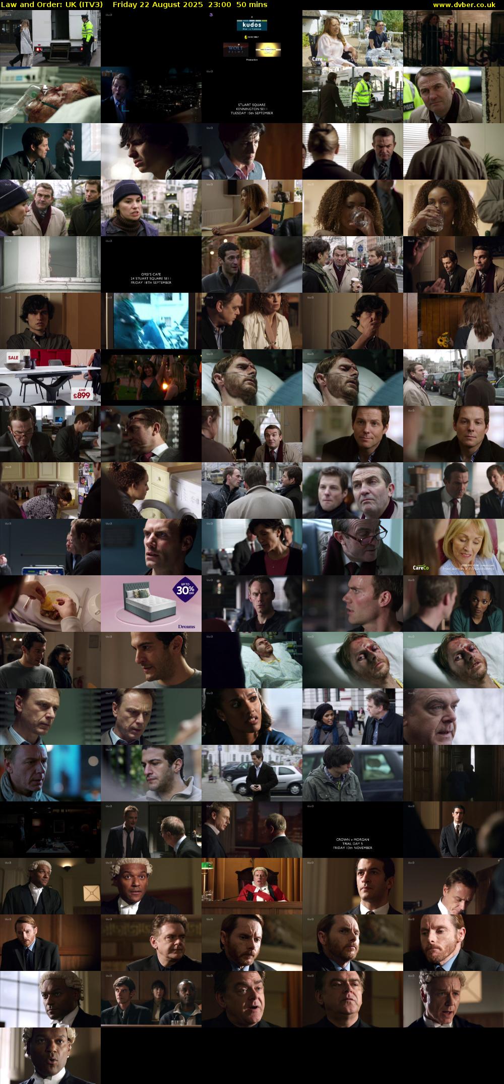 Law and Order: UK (ITV3) Friday 22 August 2025 23:00 - 23:50
