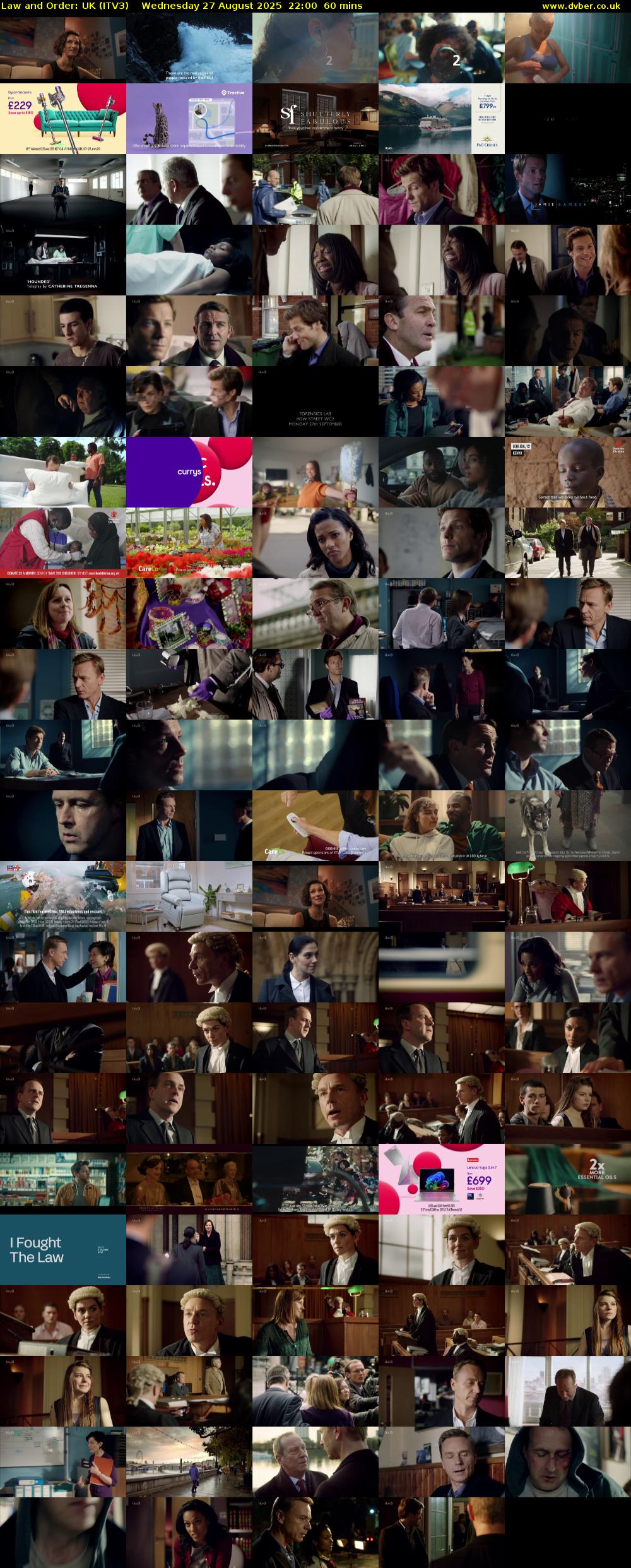 Law and Order: UK (ITV3) Wednesday 27 August 2025 22:00 - 23:00