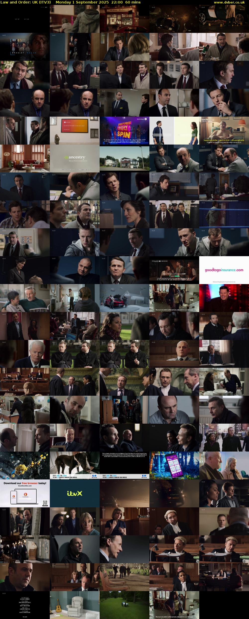 Law and Order: UK (ITV3) Monday 1 September 2025 22:00 - 23:00