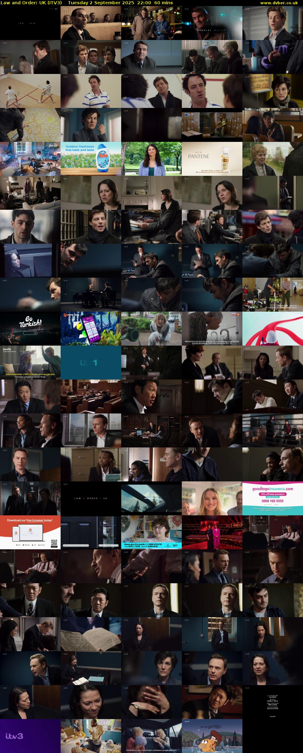 Law and Order: UK (ITV3) Tuesday 2 September 2025 22:00 - 23:00