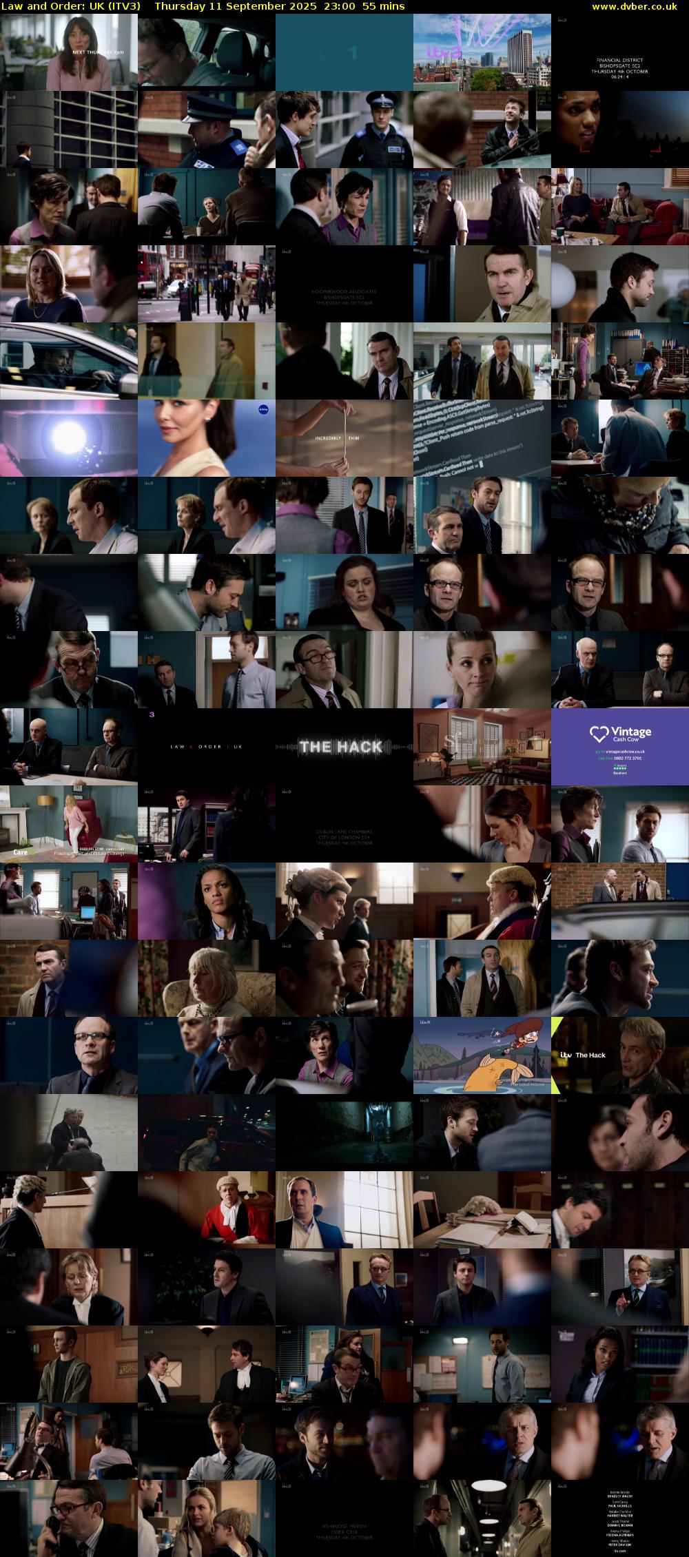 Law and Order: UK (ITV3) Thursday 11 September 2025 23:00 - 23:55