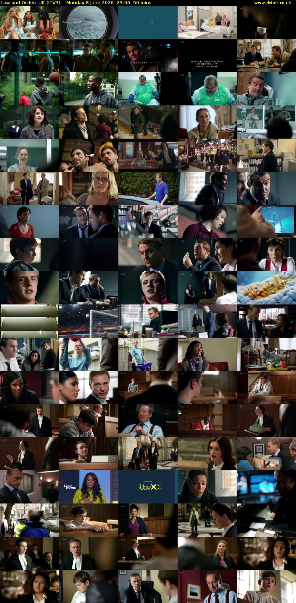 Law and Order: UK (ITV3) Monday 8 June 2026 23:00 - 23:50