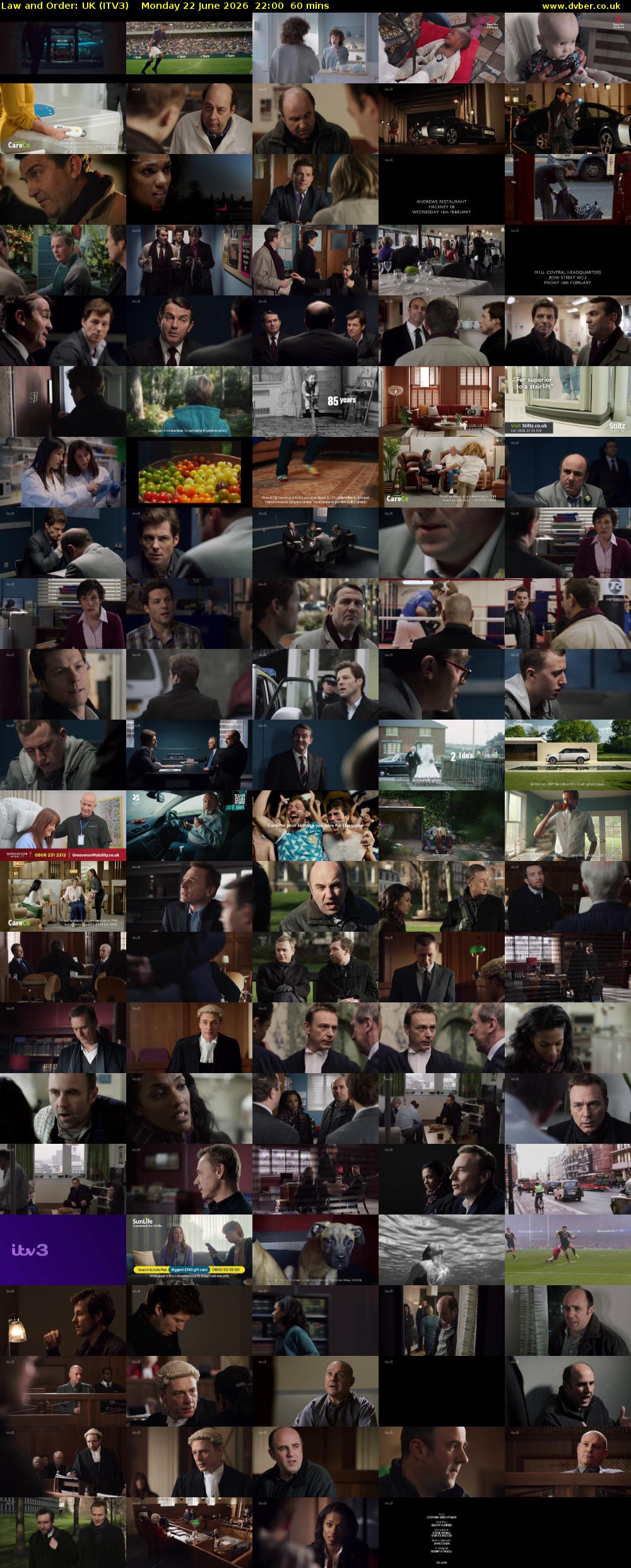 Law and Order: UK (ITV3) Monday 22 June 2026 22:00 - 23:00