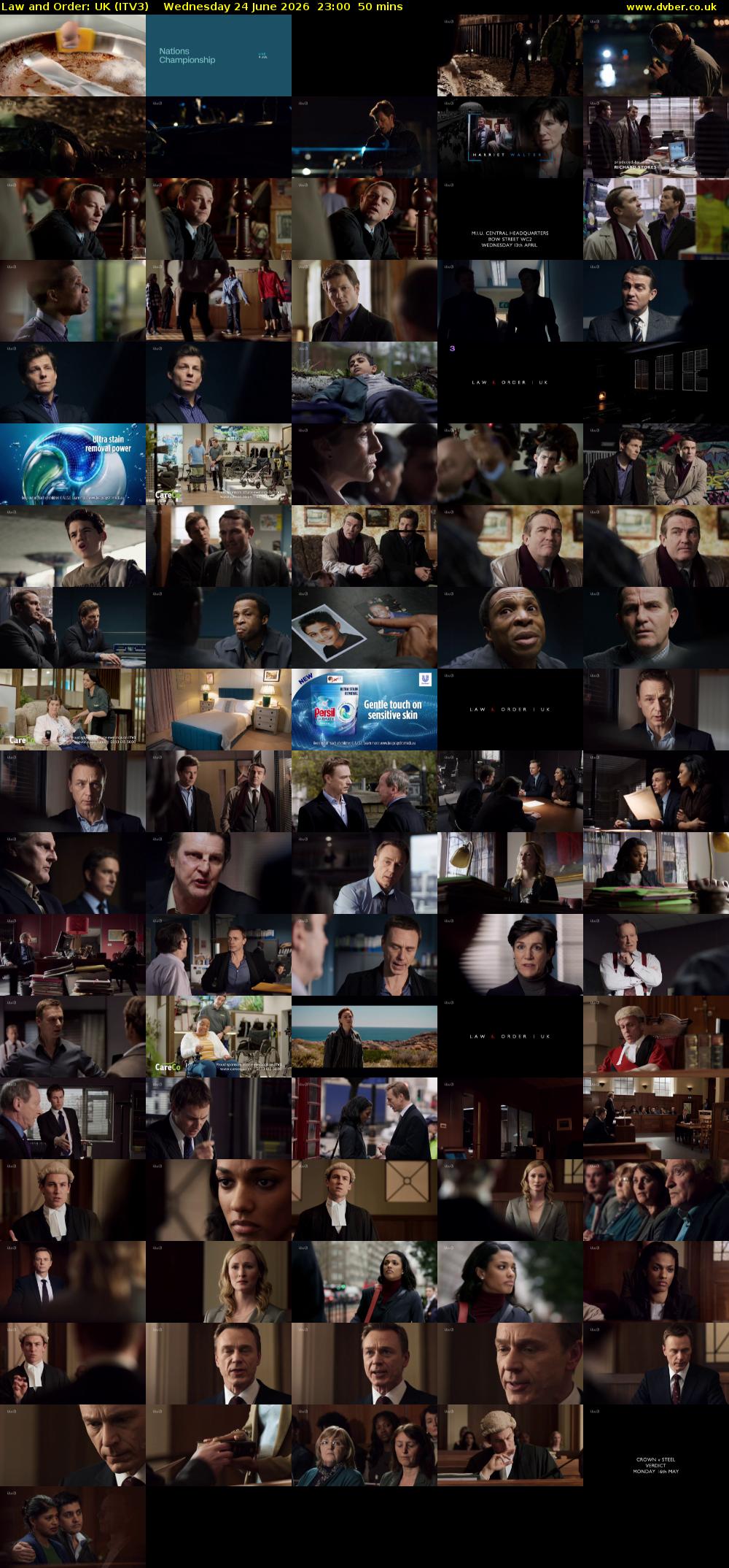 Law and Order: UK (ITV3) Wednesday 24 June 2026 23:00 - 23:50