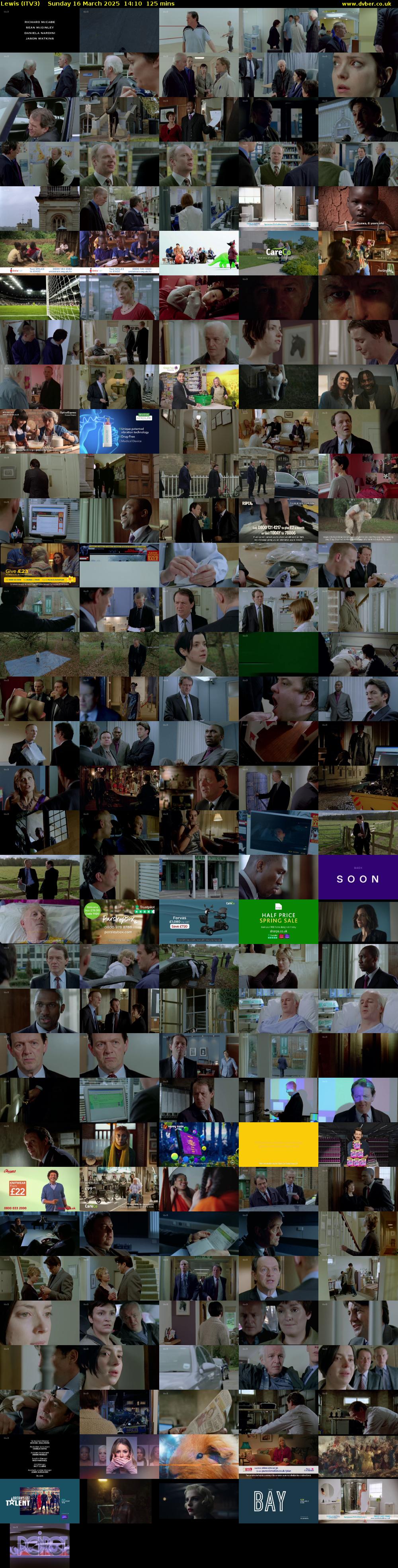 Lewis (ITV3) Sunday 16 March 2025 14:10 - 16:15
