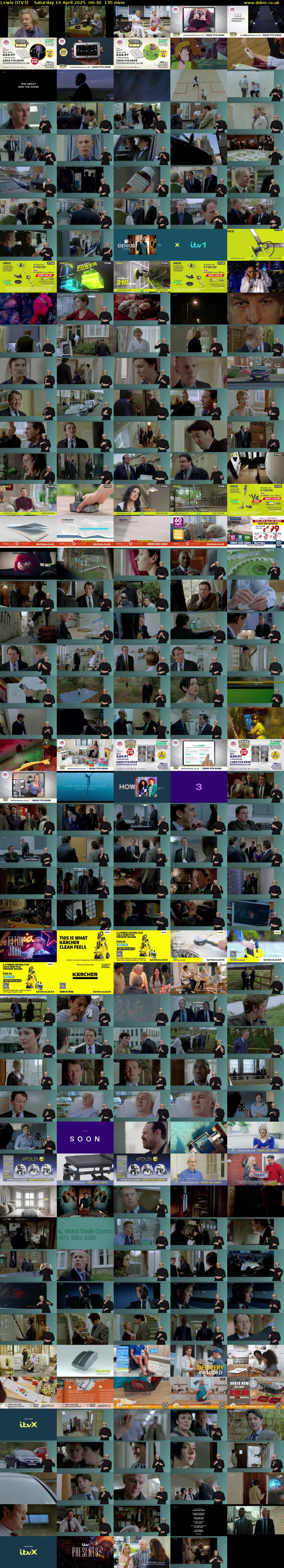 Lewis (ITV3) Saturday 19 April 2025 06:30 - 08:45