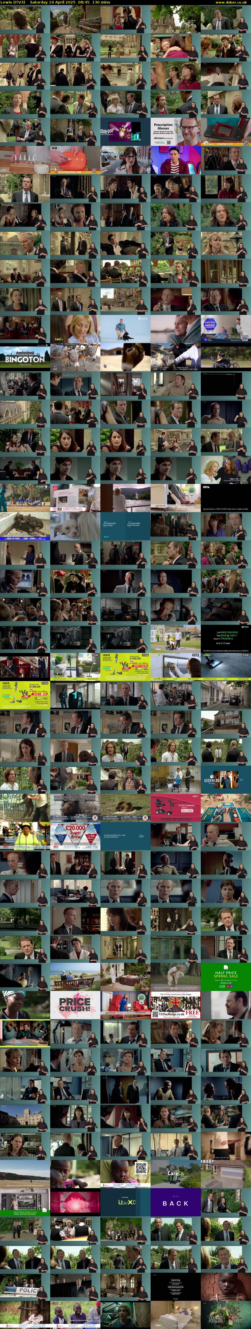 Lewis (ITV3) Saturday 19 April 2025 08:45 - 10:55