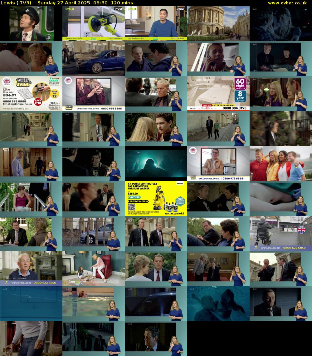 Lewis (ITV3) Sunday 27 April 2025 06:30 - 08:30