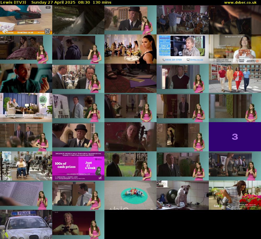 Lewis (ITV3) Sunday 27 April 2025 08:30 - 10:40