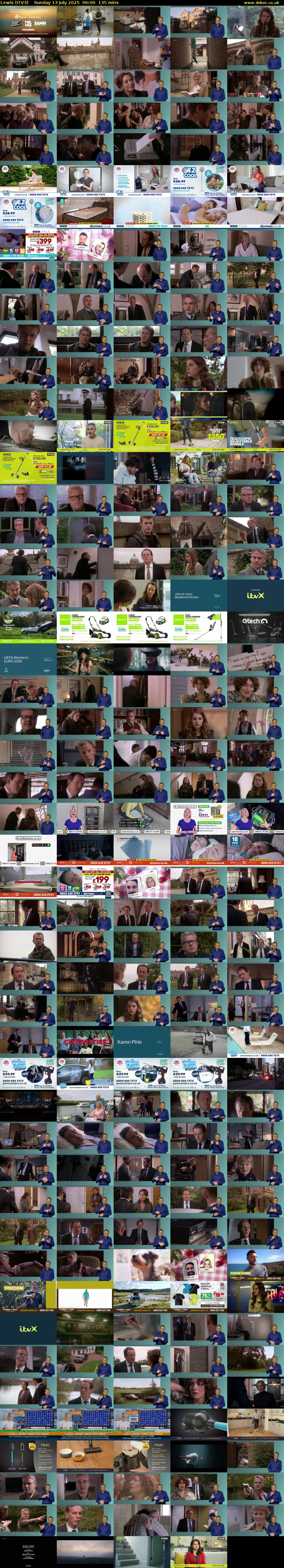 Lewis (ITV3) Sunday 13 July 2025 06:00 - 08:15