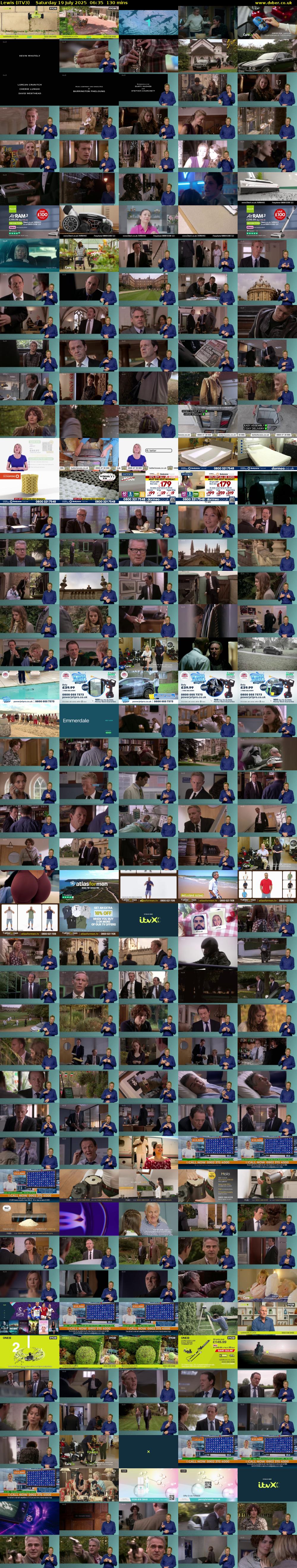 Lewis (ITV3) Saturday 19 July 2025 06:35 - 08:45