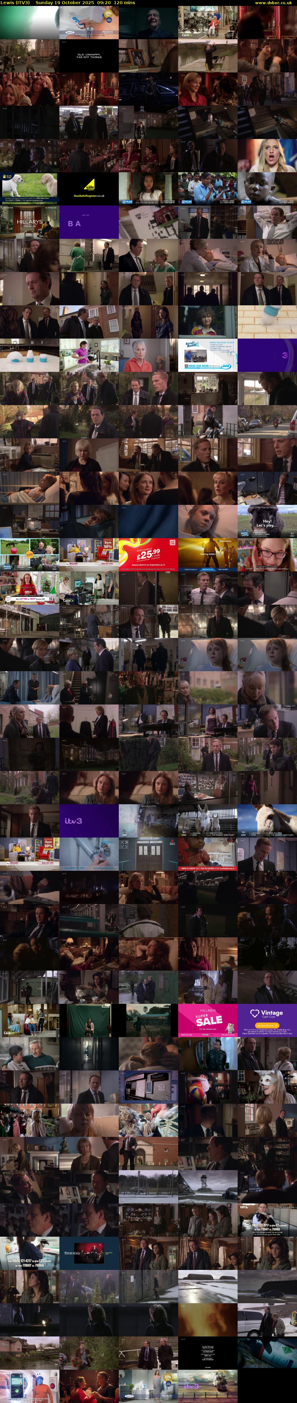 Lewis (ITV3) Sunday 19 October 2025 09:20 - 11:20