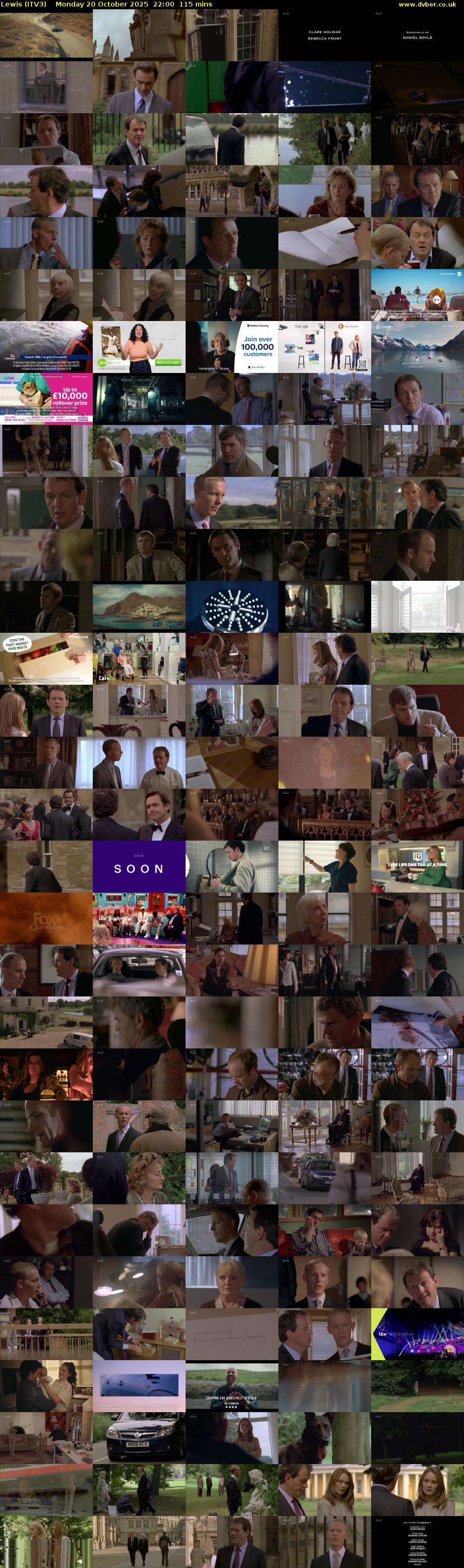 Lewis (ITV3) Monday 20 October 2025 22:00 - 23:55