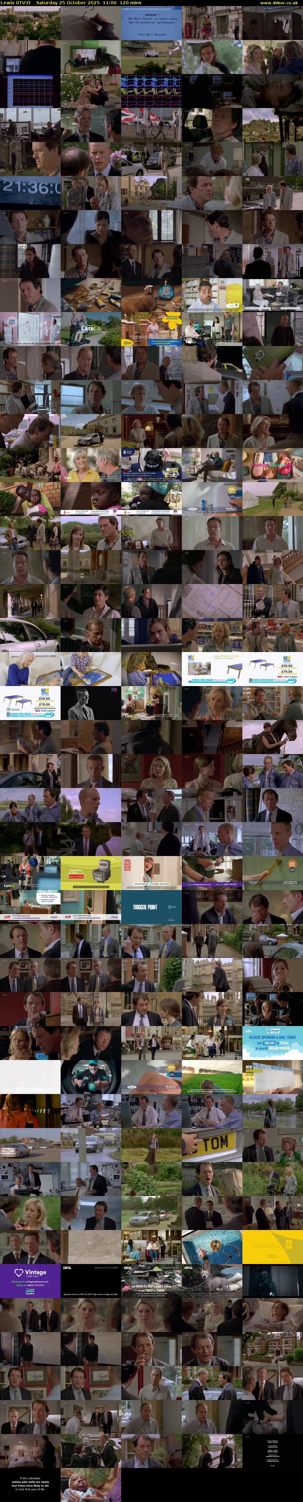 Lewis (ITV3) Saturday 25 October 2025 11:00 - 13:00