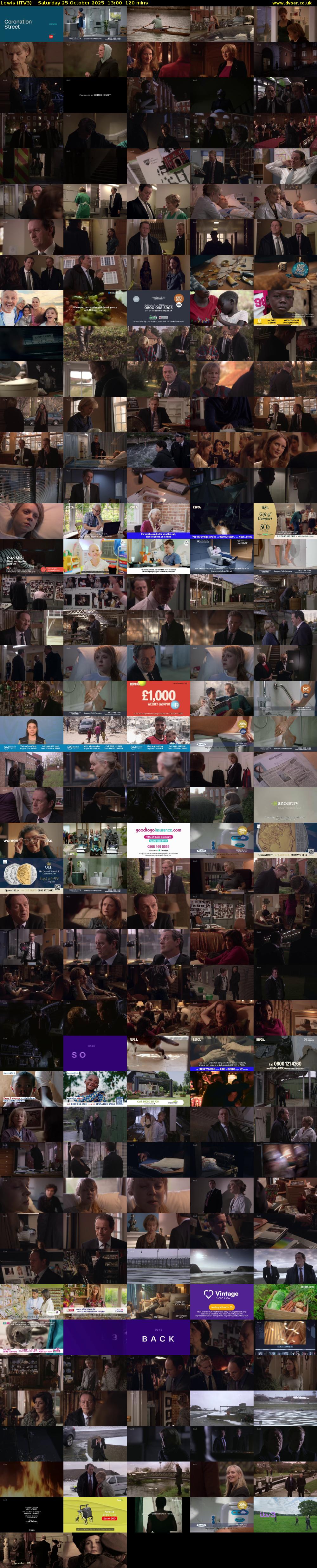 Lewis (ITV3) Saturday 25 October 2025 13:00 - 15:00