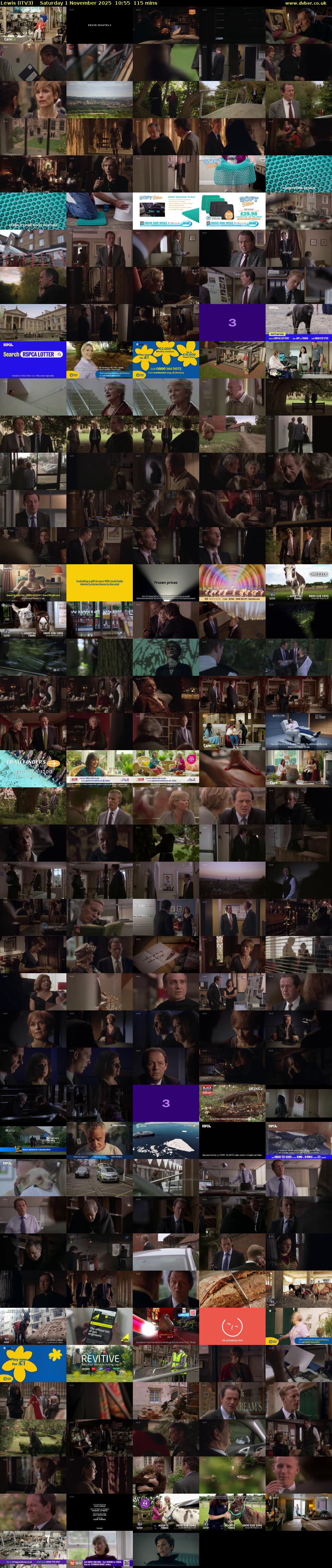 Lewis (ITV3) Saturday 1 November 2025 10:55 - 12:50