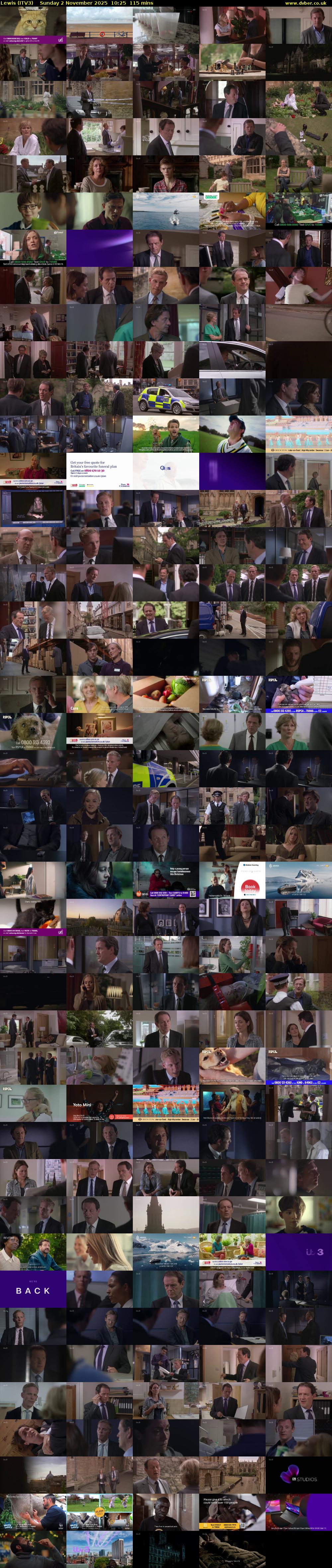 Lewis (ITV3) Sunday 2 November 2025 10:25 - 12:20