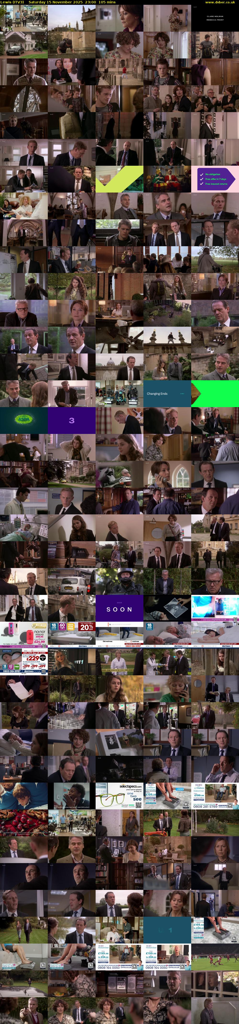 Lewis (ITV3) Saturday 15 November 2025 23:00 - 00:45