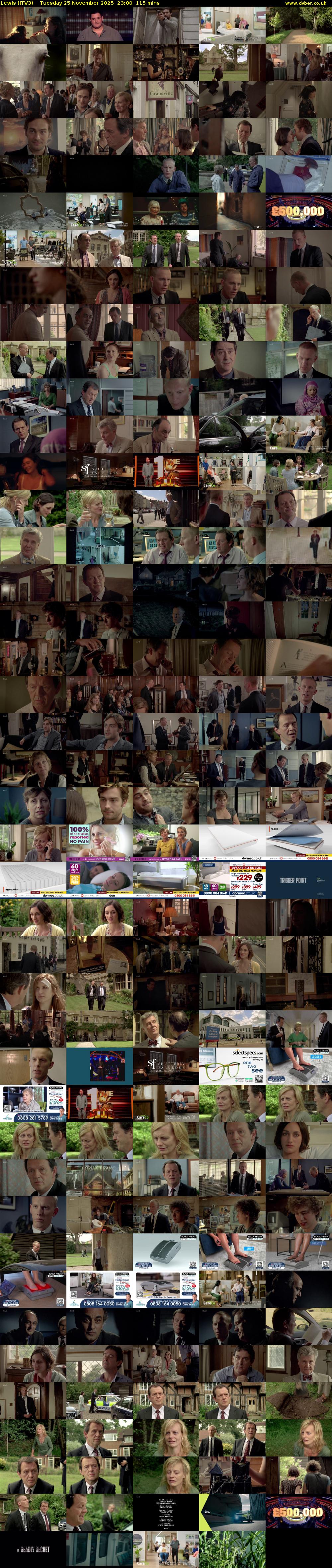 Lewis (ITV3) Tuesday 25 November 2025 23:00 - 00:55