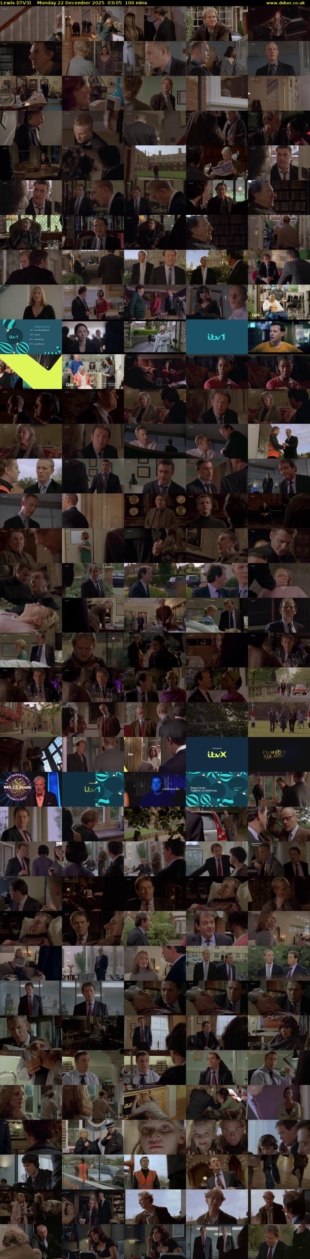 Lewis (ITV3) Monday 22 December 2025 03:05 - 04:45