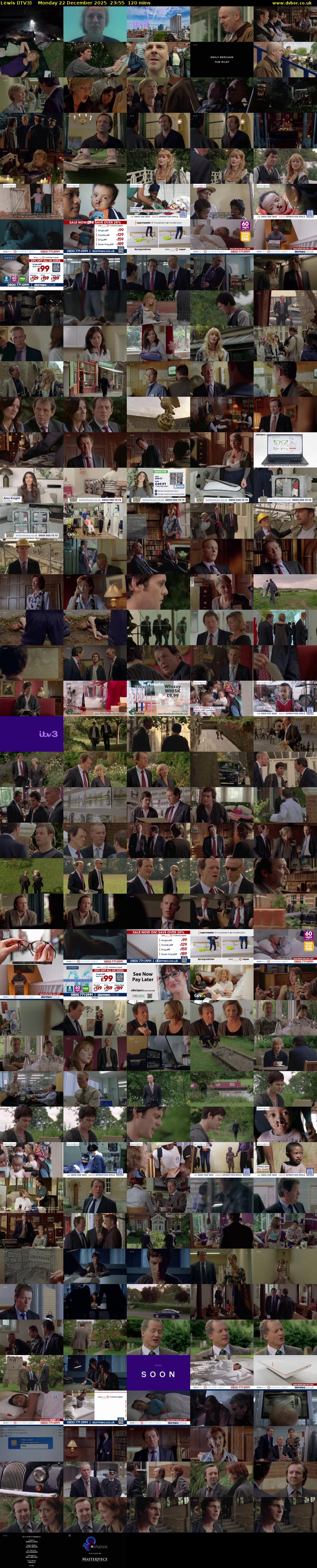 Lewis (ITV3) Monday 22 December 2025 23:55 - 01:55