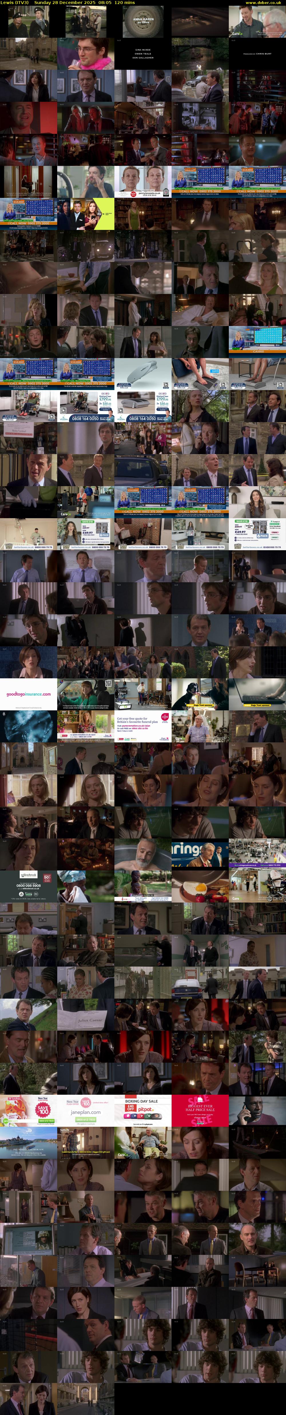 Lewis (ITV3) Sunday 28 December 2025 08:05 - 10:05