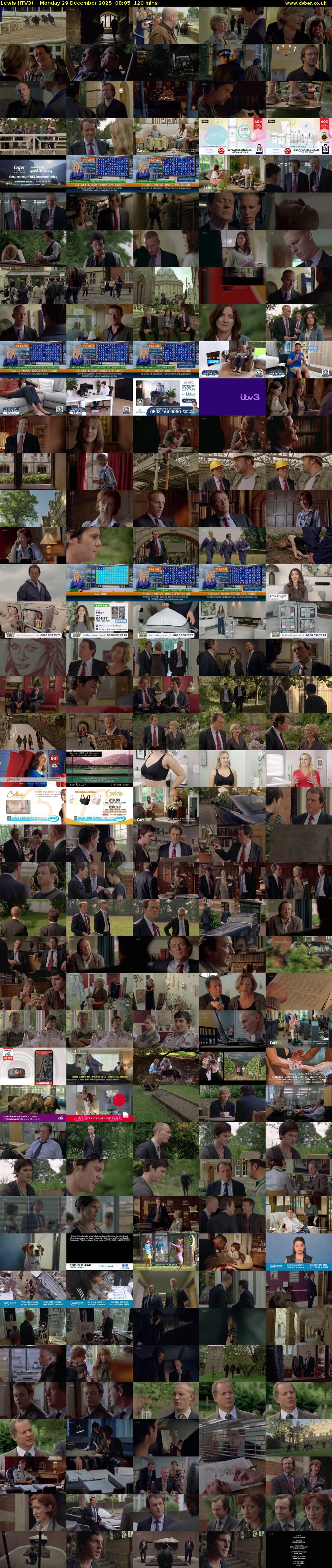 Lewis (ITV3) Monday 29 December 2025 08:05 - 10:05