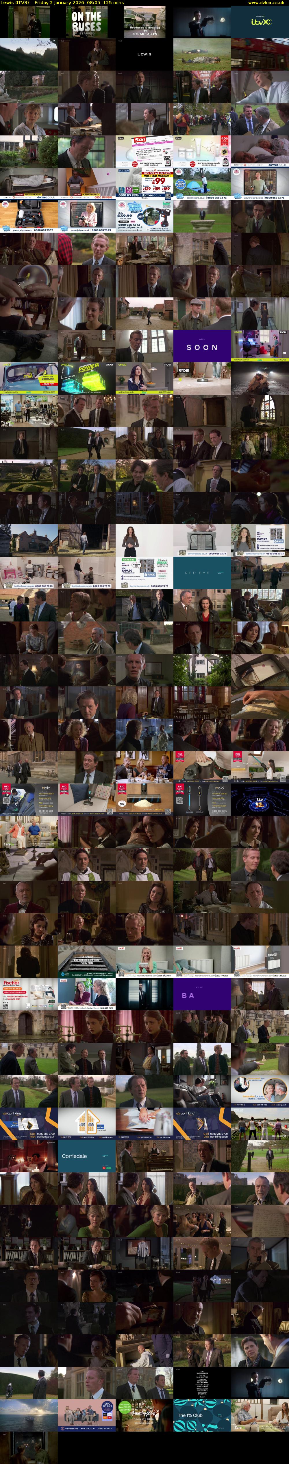 Lewis (ITV3) Friday 2 January 2026 08:05 - 10:10