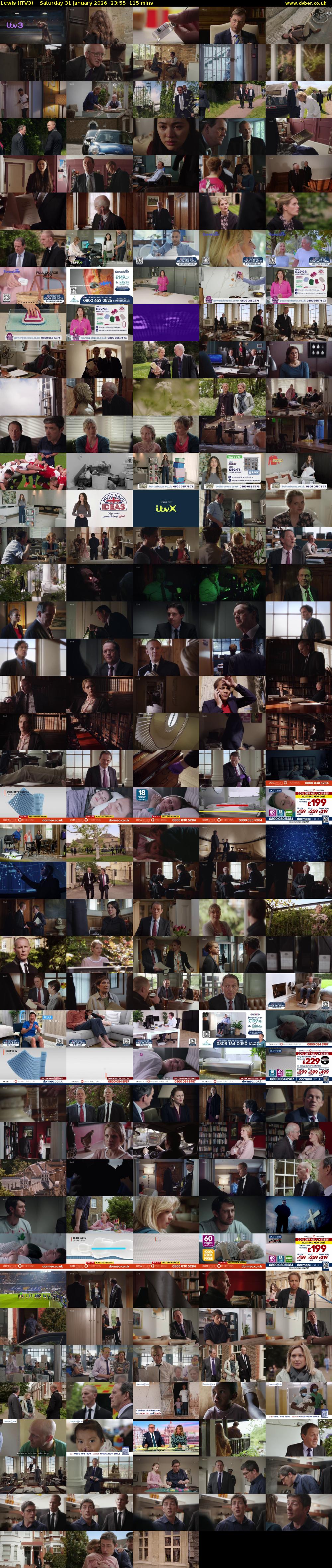 Lewis (ITV3) Saturday 31 January 2026 23:55 - 01:50