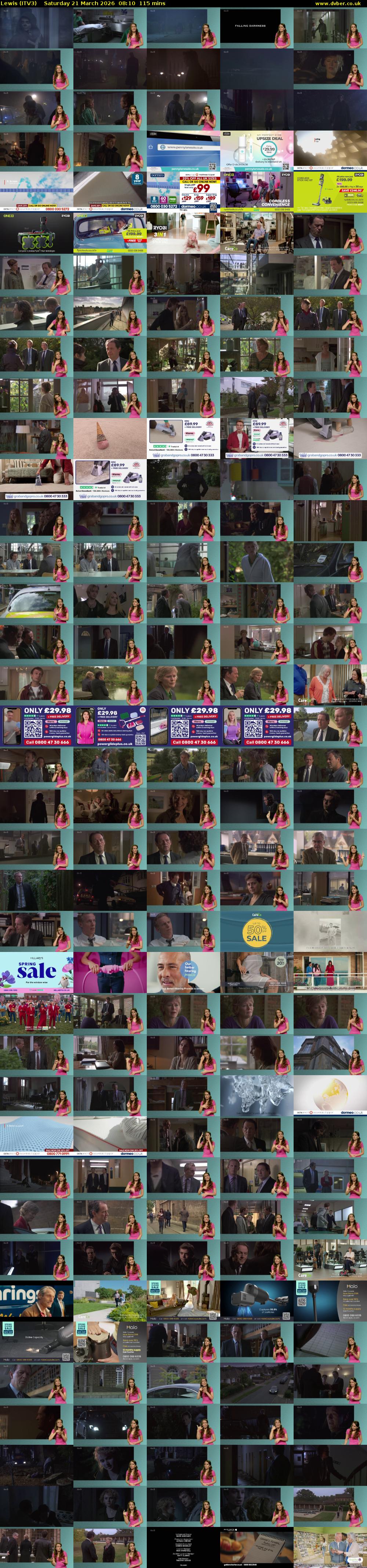 Lewis (ITV3) Saturday 21 March 2026 08:10 - 10:05