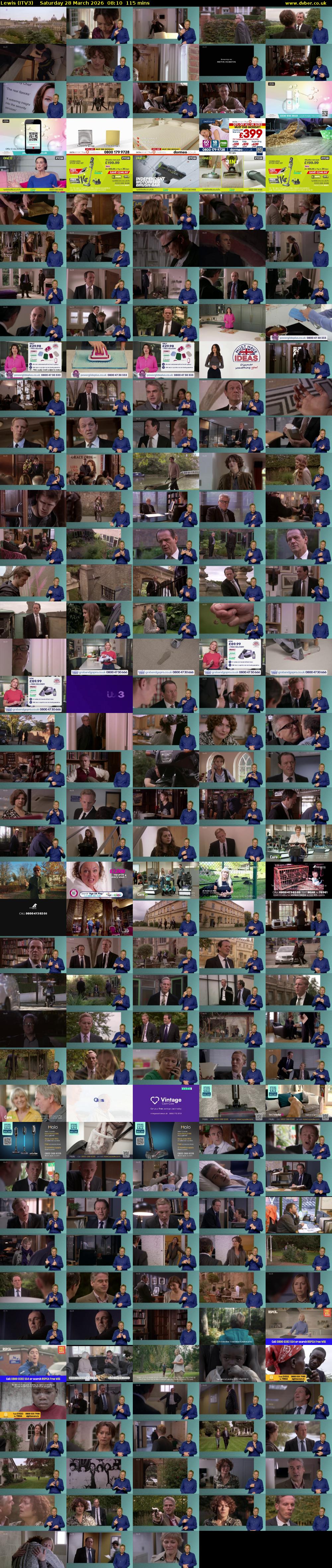 Lewis (ITV3) Saturday 28 March 2026 08:10 - 10:05