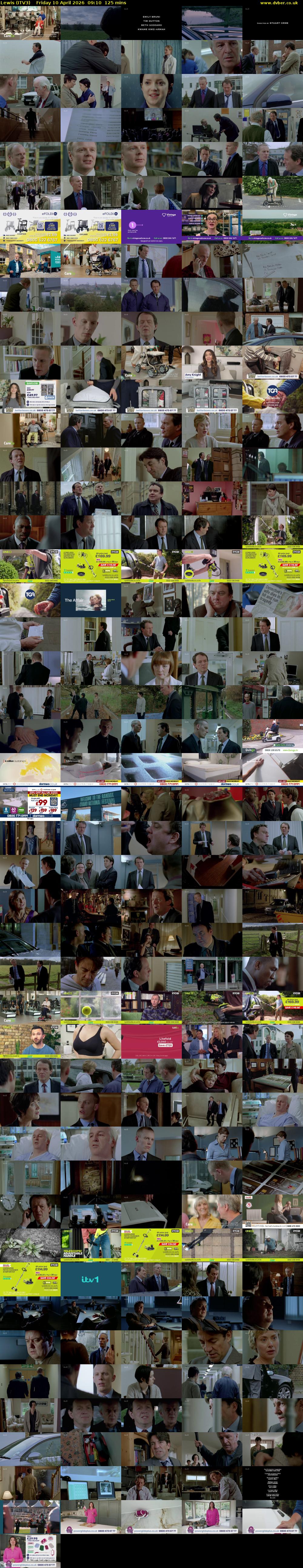 Lewis (ITV3) Friday 10 April 2026 09:10 - 11:15