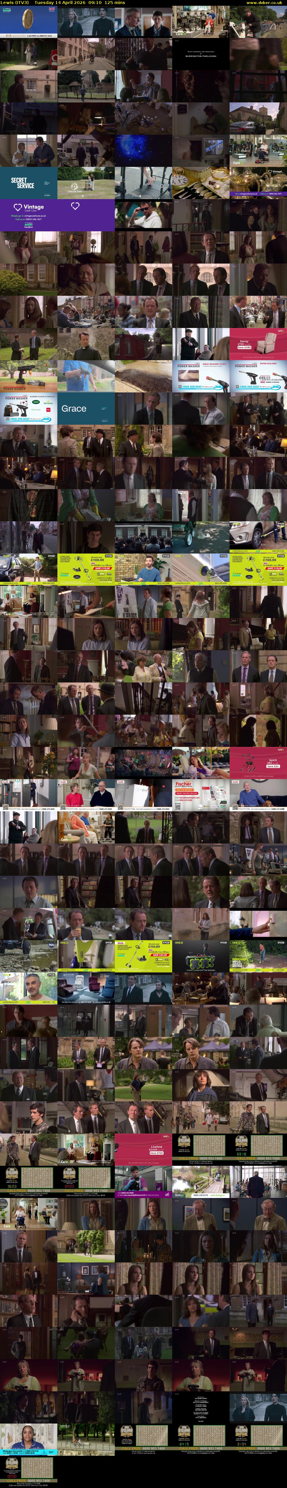 Lewis (ITV3) Tuesday 14 April 2026 09:10 - 11:15
