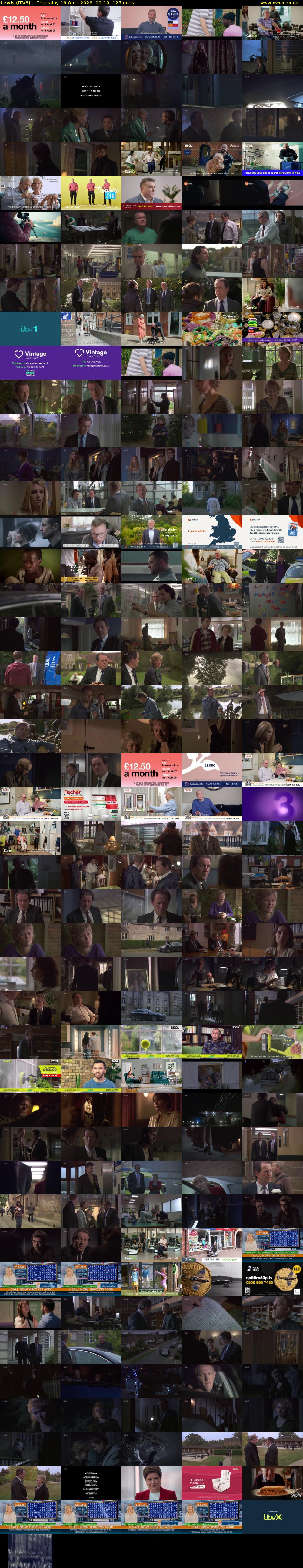 Lewis (ITV3) Thursday 16 April 2026 09:10 - 11:15